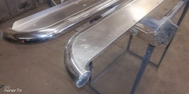 Пороги для пикапа Mercedes X-klasse оригинальные