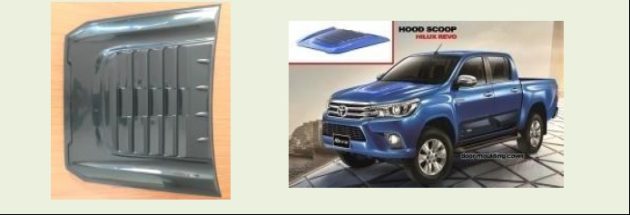 Воздухозаборник на капот Toyota Hilux revo от 2015 года