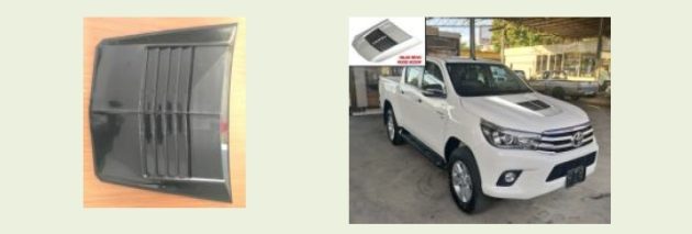 Воздухозаборник на капот Toyota Hilux revo от 2015 года style Sport