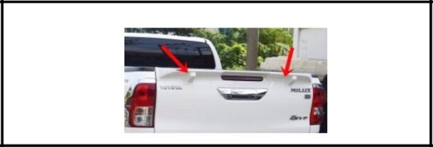 Задний спойлер для Toyota Hilux revo от 2015 года